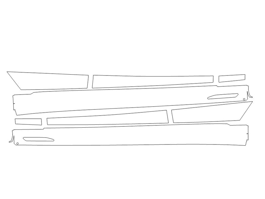i5 3M Clear Bra Door Cup Precut PPF Diagram