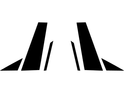 bmw ix 2022-2024 Brushed Aluminum Black Pillar Trim Diagram