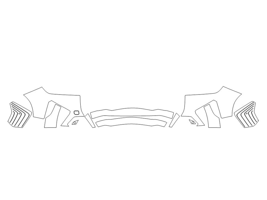 ix Avery Dennison Clear Bra Bumper Precut PPF Diagram