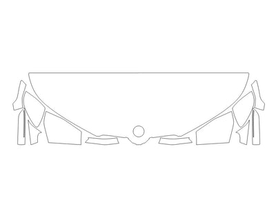 ix Avery Dennison Clear Bra Hood Precut PPF Diagram