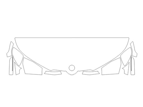 ix Avery Dennison Clear Bra Hood Precut PPF Diagram