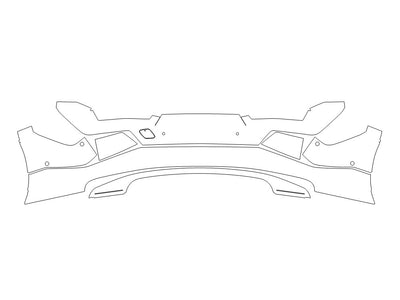 ix Avery Dennison Clear Bra Door Cup Precut PPF Diagram