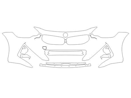 m2 Avery Dennison Clear Bra Bumper Precut PPF Diagram