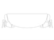 m2 3M Clear Bra Hood Precut PPF Diagram