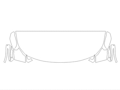 m2 Avery Dennison Clear Bra Hood Precut PPF Diagram