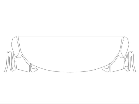 m2 Avery Dennison Clear Bra Hood Precut PPF Diagram