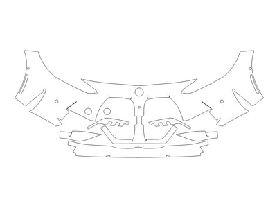 m3 Avery Dennison Clear Bra Bumper Precut PPF Diagram