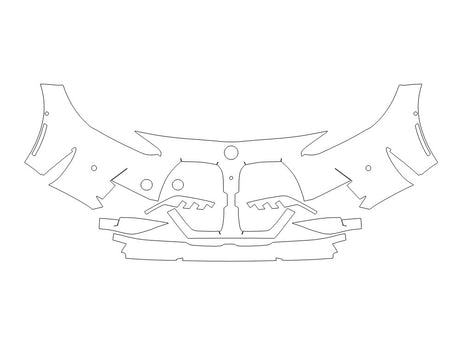 m3 Avery Dennison Clear Bra Bumper Precut PPF Diagram