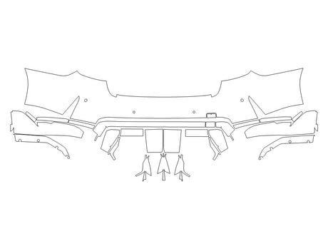 m3 3M Clear Bra Door Cup Precut PPF Diagram
