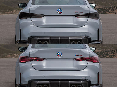 m4 Before and After Smoked Taillights