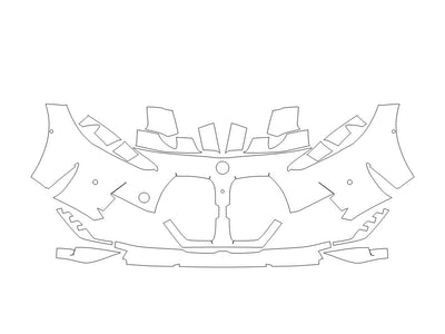 m4 3M Clear Bra Bumper Precut PPF Diagram