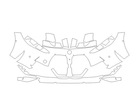 m4 3M Clear Bra Bumper Precut PPF Diagram
