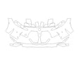 m4 Avery Dennison Clear Bra Bumper Precut PPF Diagram
