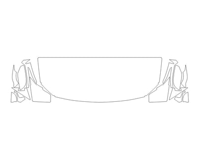 m4 3M Clear Bra Hood Precut PPF Diagram