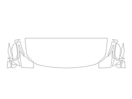 m4 3M Clear Bra Hood Precut PPF Diagram