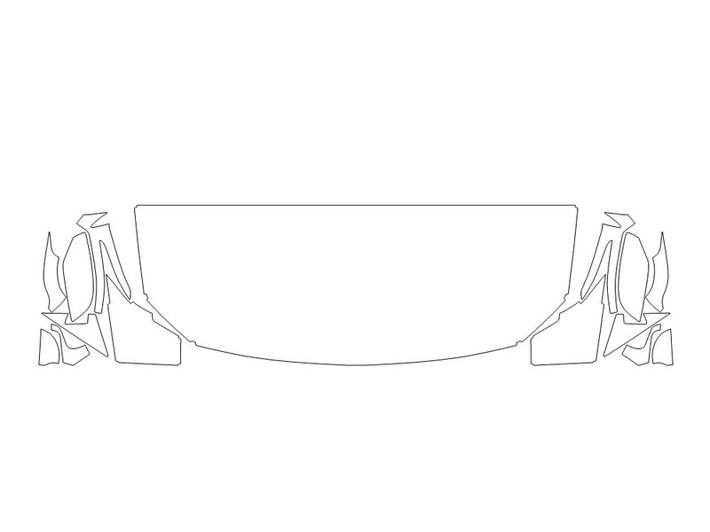 m4 Avery Dennison Clear Bra Hood Precut PPF Diagram