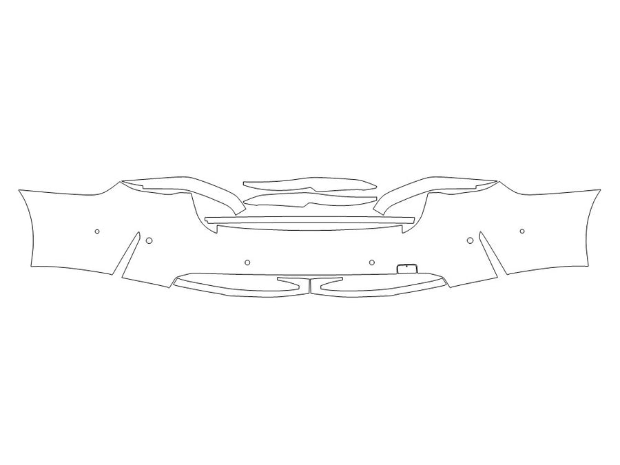 m4 3M Clear Bra Door Cup Precut PPF Diagram
