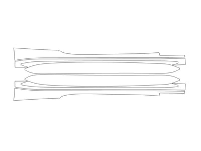 m4 3M Clear Bra Door Cup Precut PPF Diagram