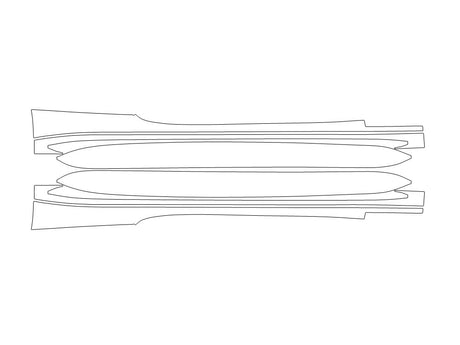 m4 3M Clear Bra Door Cup Precut PPF Diagram