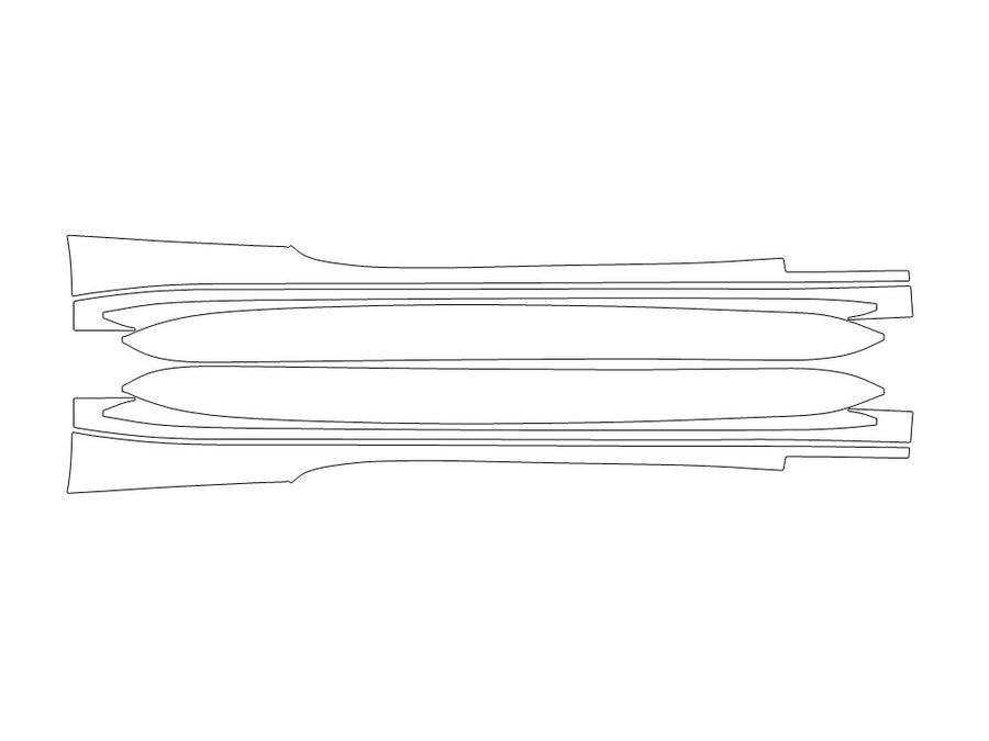 m4 3M Clear Bra Door Cup Precut PPF Diagram