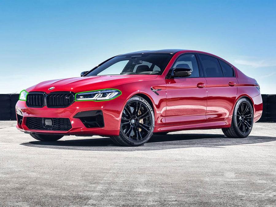 bmw m5 2021-2023 Headlight Protection Installation Location