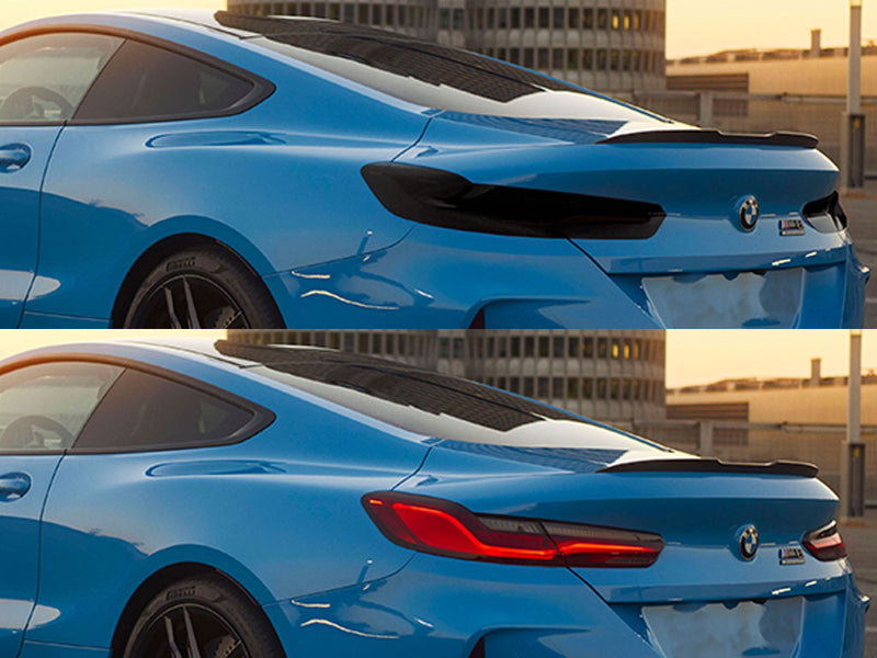 m8 Before and After Smoked Taillights