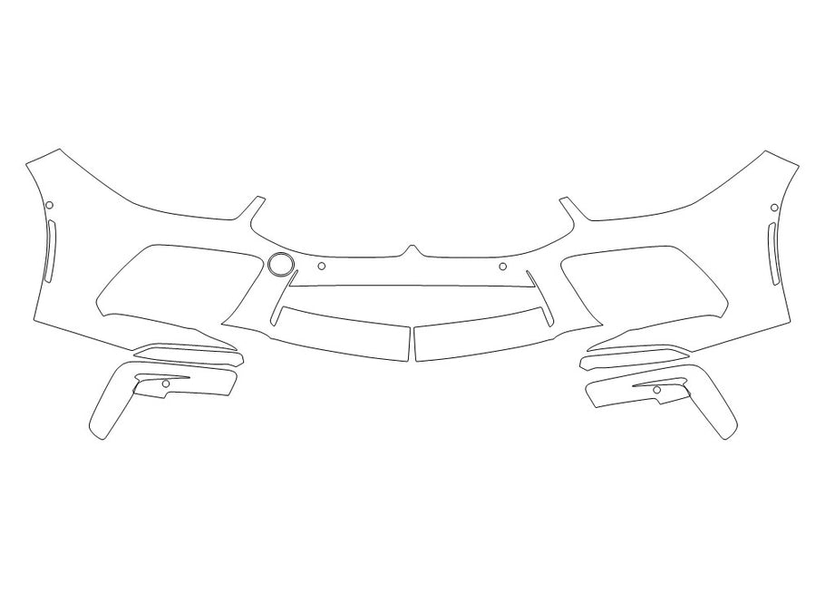 m8 3M Clear Bra Bumper Precut PPF Diagram