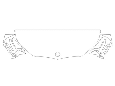 m8 3M Clear Bra Hood Precut PPF Diagram