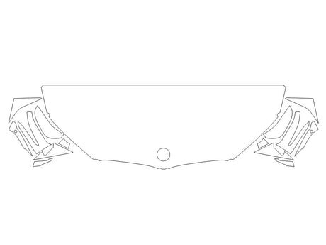 m8 3M Clear Bra Hood Precut PPF Diagram