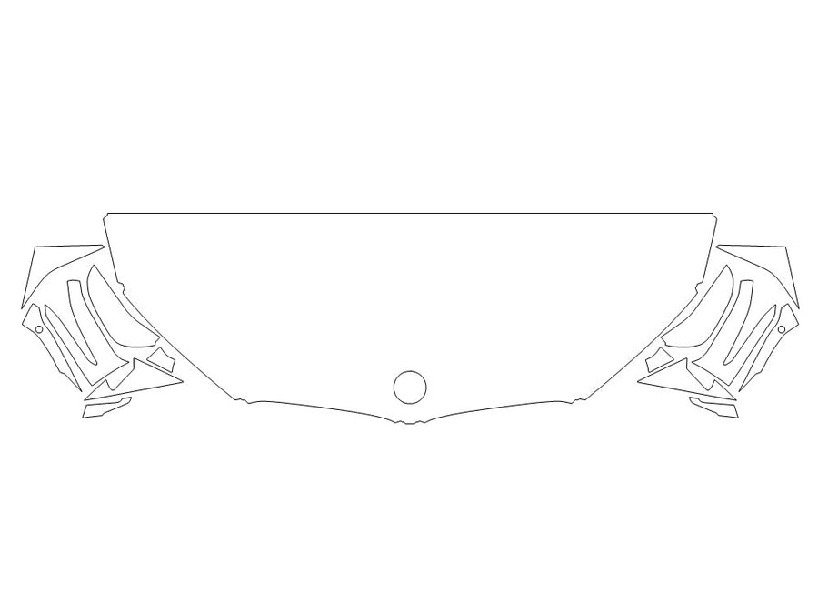 m8 3M Clear Bra Hood Precut PPF Diagram