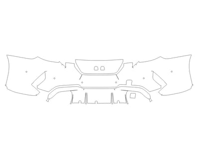m8 3M Clear Bra Door Cup Precut PPF Diagram