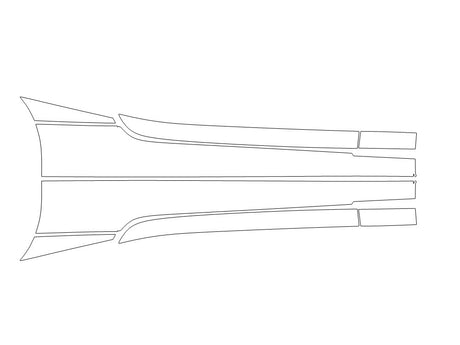 m8 3M Clear Bra Door Cup Precut PPF Diagram