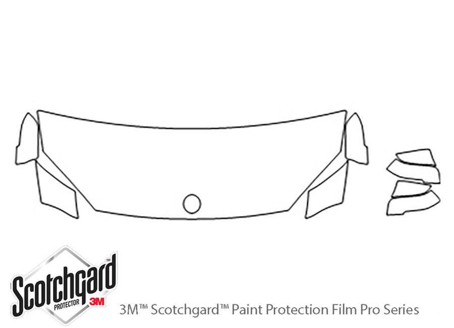 x1 3M Clear Bra Hood Precut PPF Diagram