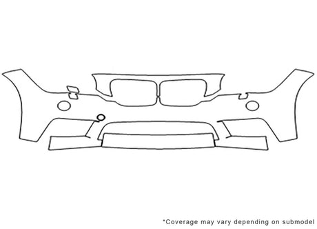x1 Avery Dennison Clear Bra Bumper Precut PPF Diagram