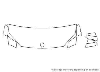 x1 3M Clear Bra Hood Precut PPF Diagram