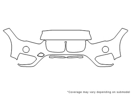 x1 3M Clear Bra Bumper Precut PPF Diagram