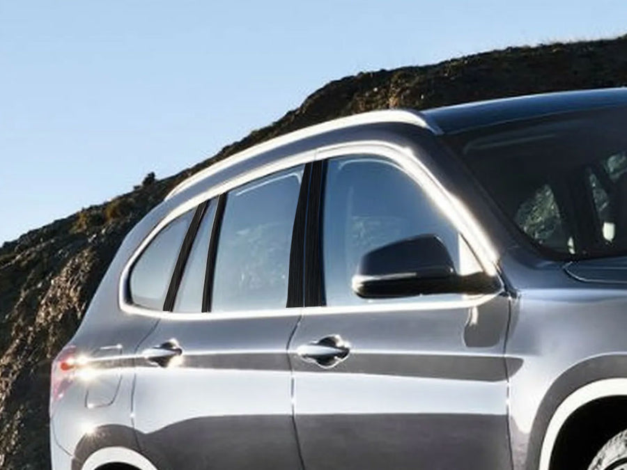 bmw x1 2016-2021 Brushed Aluminum Black Pillar Cover Diagram