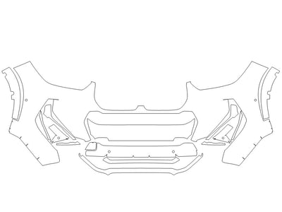x1 3M Clear Bra Bumper Precut PPF Diagram