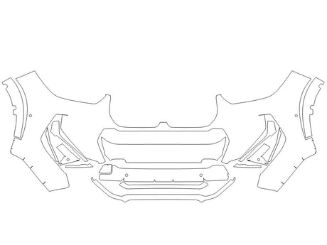 x1 Avery Dennison Clear Bra Bumper Precut PPF Diagram