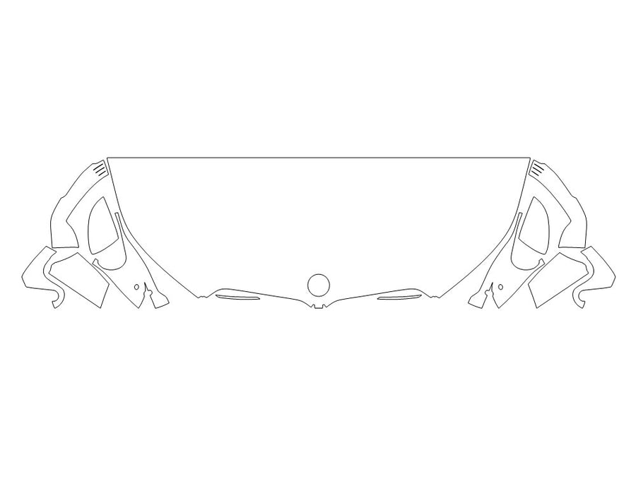 x1 3M Clear Bra Hood Precut PPF Diagram