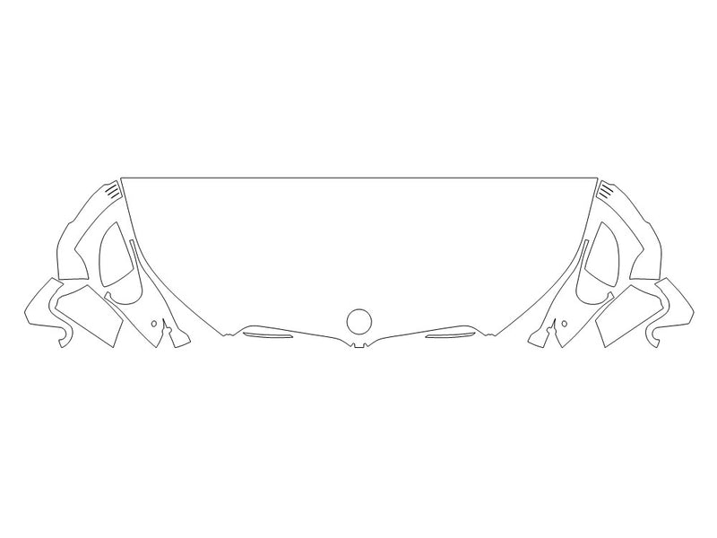 x1 Avery Dennison Clear Bra Hood Precut PPF Diagram