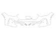 x2 3M Clear Bra Bumper Precut PPF Diagram
