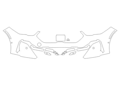 x2 3M Clear Bra Bumper Precut PPF Diagram
