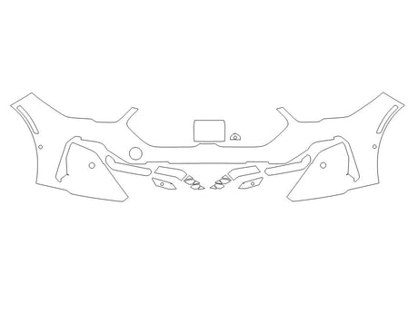 x2 Avery Dennison Clear Bra Bumper Precut PPF Diagram