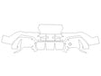x2 3M Clear Bra Door Cup Precut PPF Diagram