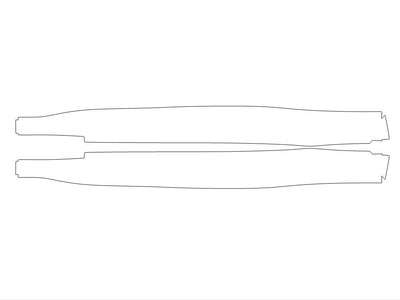 x2 3M Clear Bra Door Cup Precut PPF Diagram