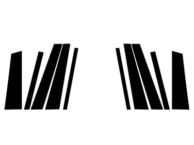 bmw x3 2004-2010 Brushed Aluminum Black Pillar Trim Diagram