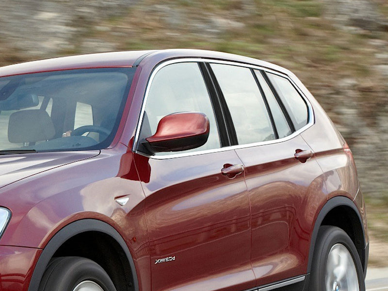 bmw x3 2004-2010 Brushed Aluminum Black Pillar Cover Diagram