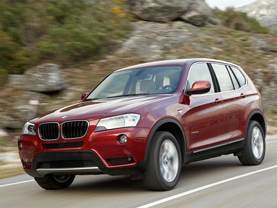 bmw x3 2004-2010 Brushed Aluminum Black Pillar Trim