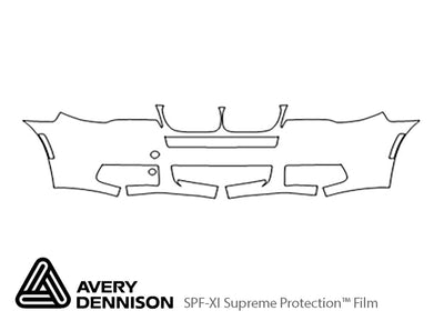 x3 Avery Dennison Clear Bra Bumper Precut PPF Diagram